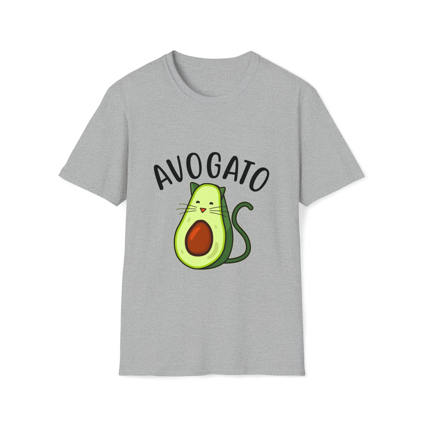 Cute Cat T Shirt, Unisex Avocado T Shirt, Cat Tshirt, Cat Lover Gift, Funny Shirt For Kids, Cat Kids Gift, Funny Cat Shirt, Avogato