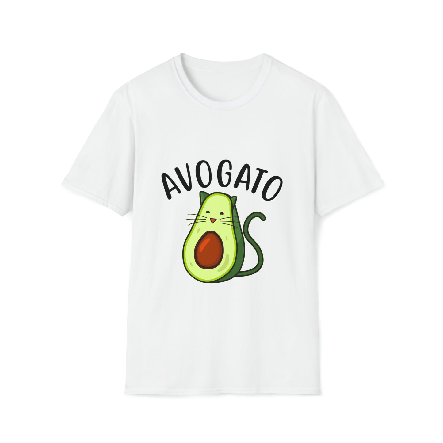 Cute Cat T Shirt, Unisex Avocado T Shirt, Cat Tshirt, Cat Lover Gift, Funny Shirt For Kids, Cat Kids Gift, Funny Cat Shirt, Avogato