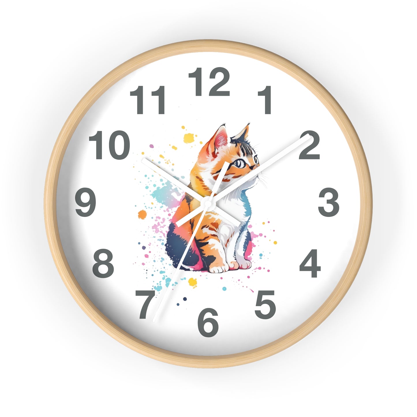 Wall Clock Cute Cat Cat Lover Gift Cat Kids Gift