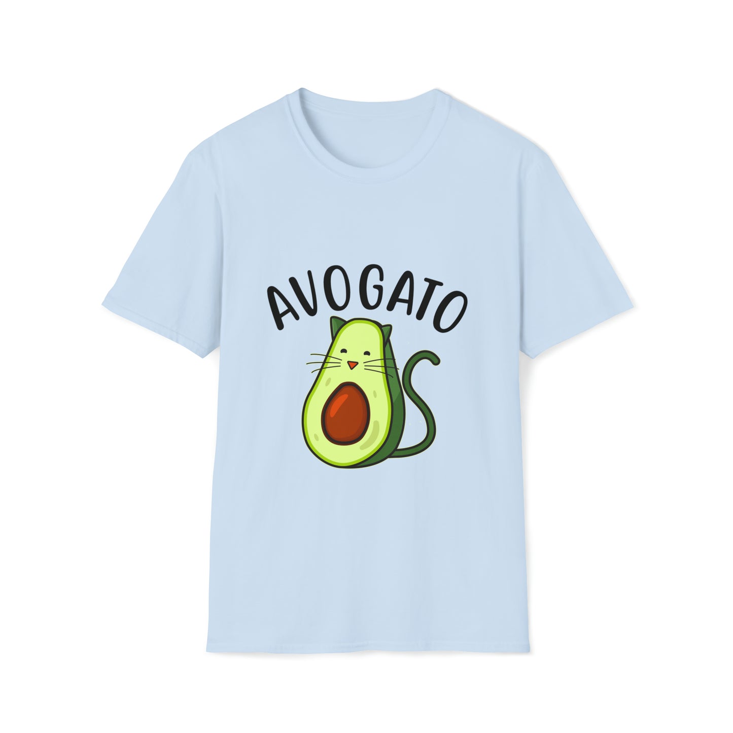 Cute Cat T Shirt, Unisex Avocado T Shirt, Cat Tshirt, Cat Lover Gift, Funny Shirt For Kids, Cat Kids Gift, Funny Cat Shirt, Avogato