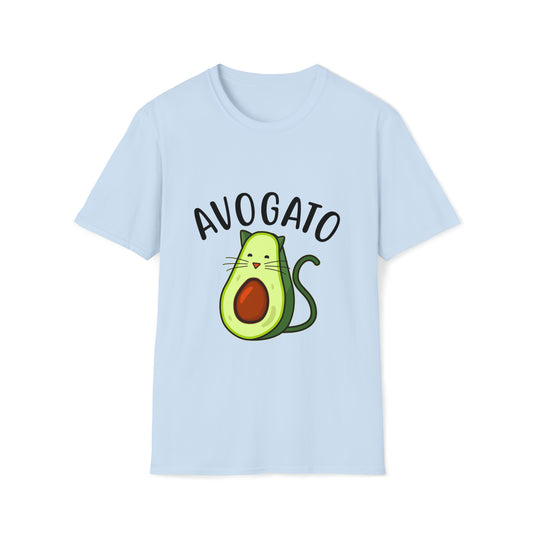 Cute Cat T Shirt, Unisex Avocado T Shirt, Cat Tshirt, Cat Lover Gift, Funny Shirt For Kids, Cat Kids Gift, Funny Cat Shirt, Avogato